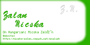 zalan micska business card